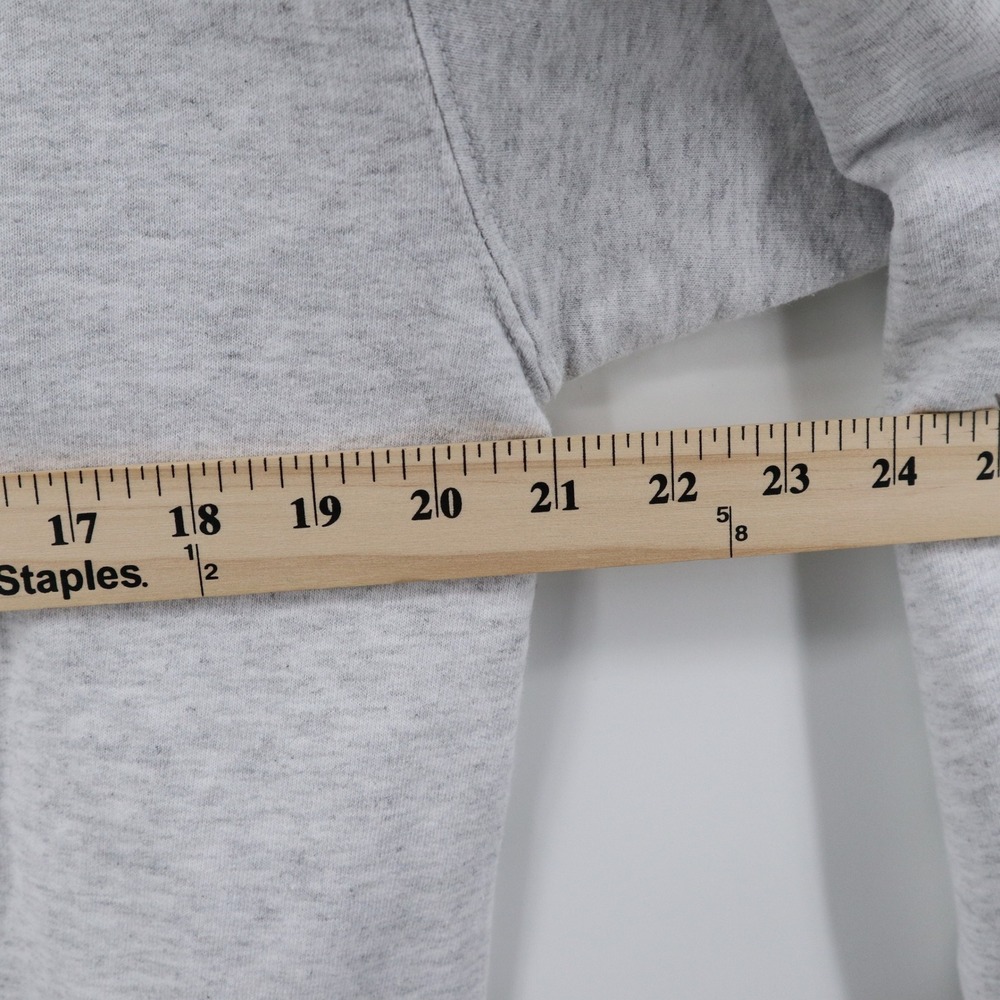 Petals and Peacocks Sweatshirt Mens Medium Floral Butterfly Gray Modern Good - Picture 7 of 7